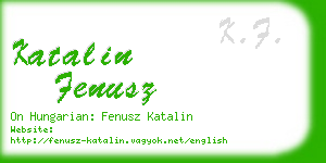 katalin fenusz business card